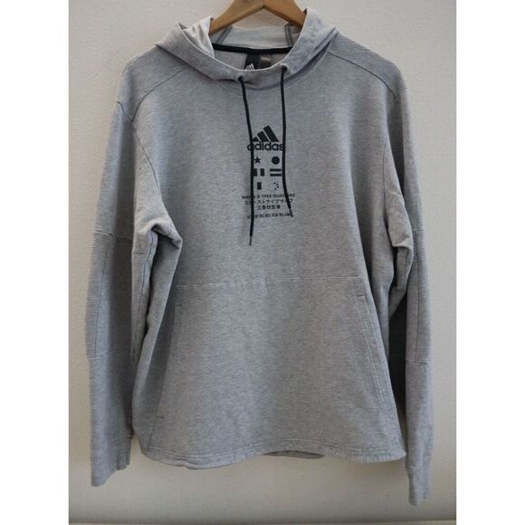 Adidas DX1418 Women's Sz XL Gray "Only the Best for the Athlete" Hoodie - Picture 1 of 6